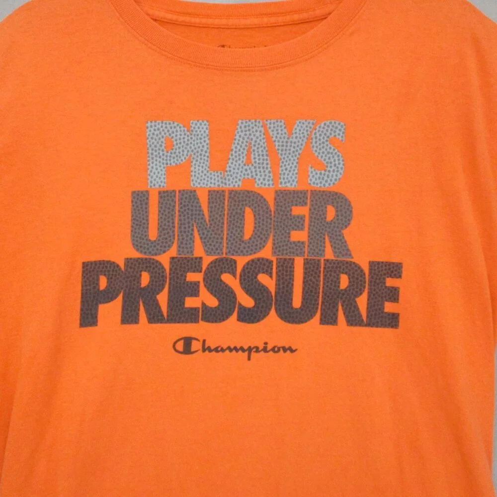 Champion Graphic Print T-Shirt Orange Men Size | M - Picture 3 of 10